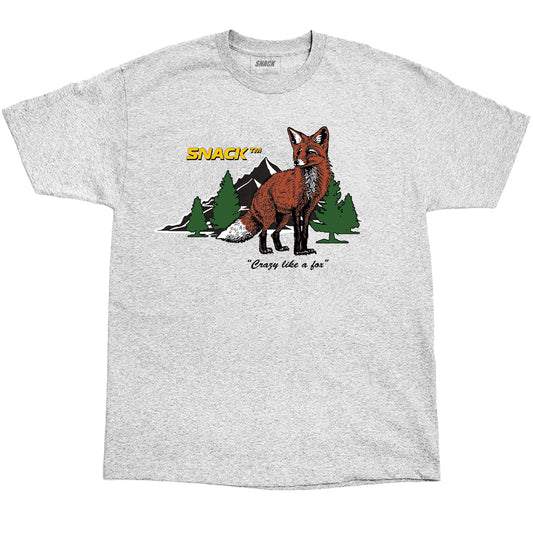 Snack Skateboards Shirt Crazy Like a Fox Tee Ash