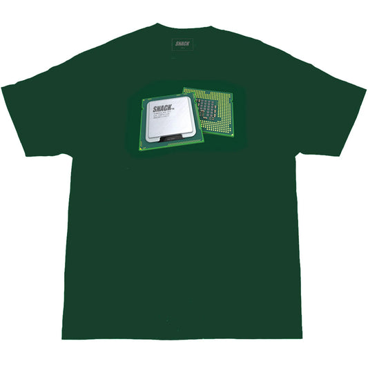Snack Skateboards Shirt Microchip Tee Pine