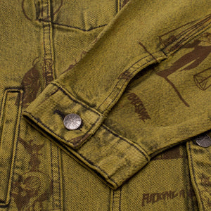 Fucking Awesome Cut Outs Trucker Jacket - Overdyed Yellow
