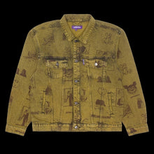 Load image into Gallery viewer, Fucking Awesome Cut Outs Trucker Jacket - Overdyed Yellow
