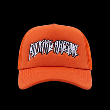Load image into Gallery viewer, Fucking Awesome Stretched Mesh Snapback - Orange