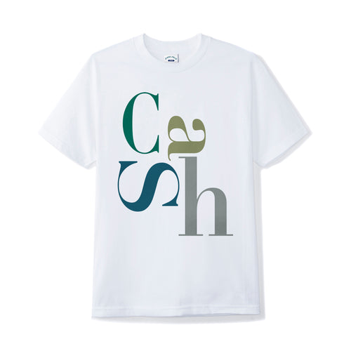 Cash Only Big Letter Tee - White