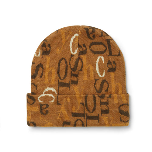 Cash Only Big Letter Beanie - Tan