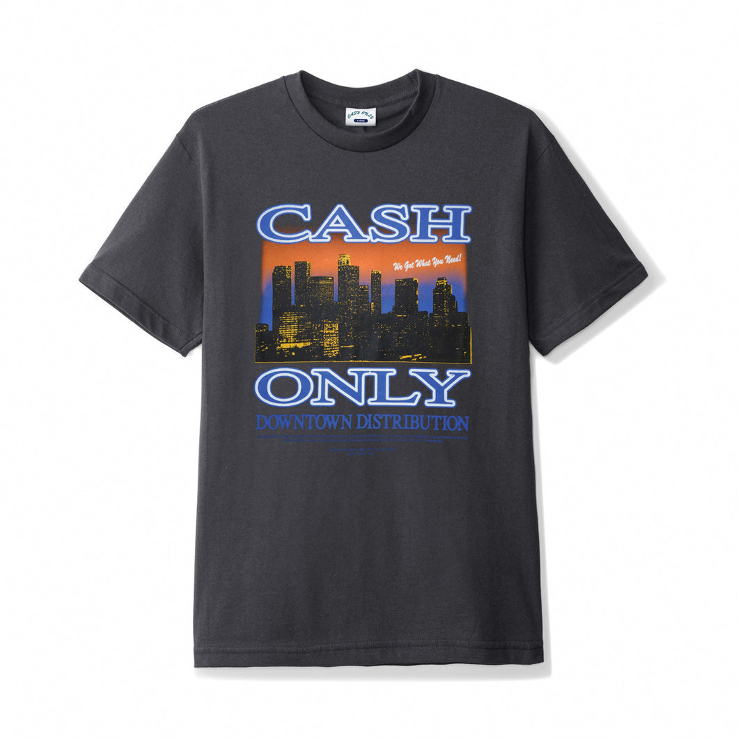 Cash Only City Tee - Charcoal