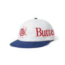 Load image into Gallery viewer, BUTTER GOODS DISCOVERY 6 PANEL CAP - WHITE/NAVY