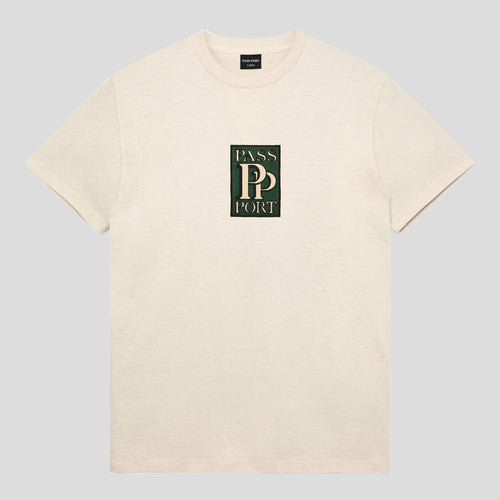 PASSPORT PP EMBROIDERY TEE - NATURAL