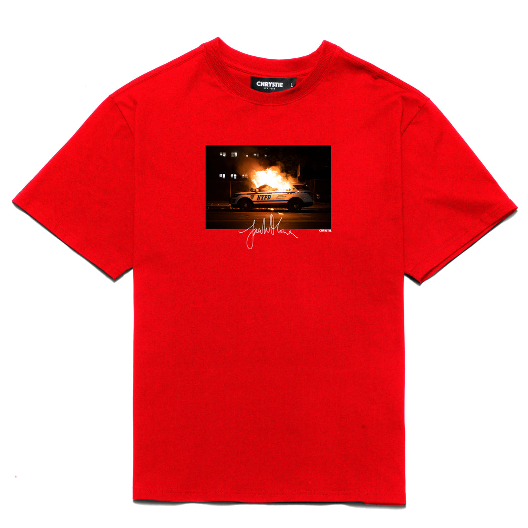 CHRYSTIE NYC BLM BY JEENAH MOON TEE - FIRE RED