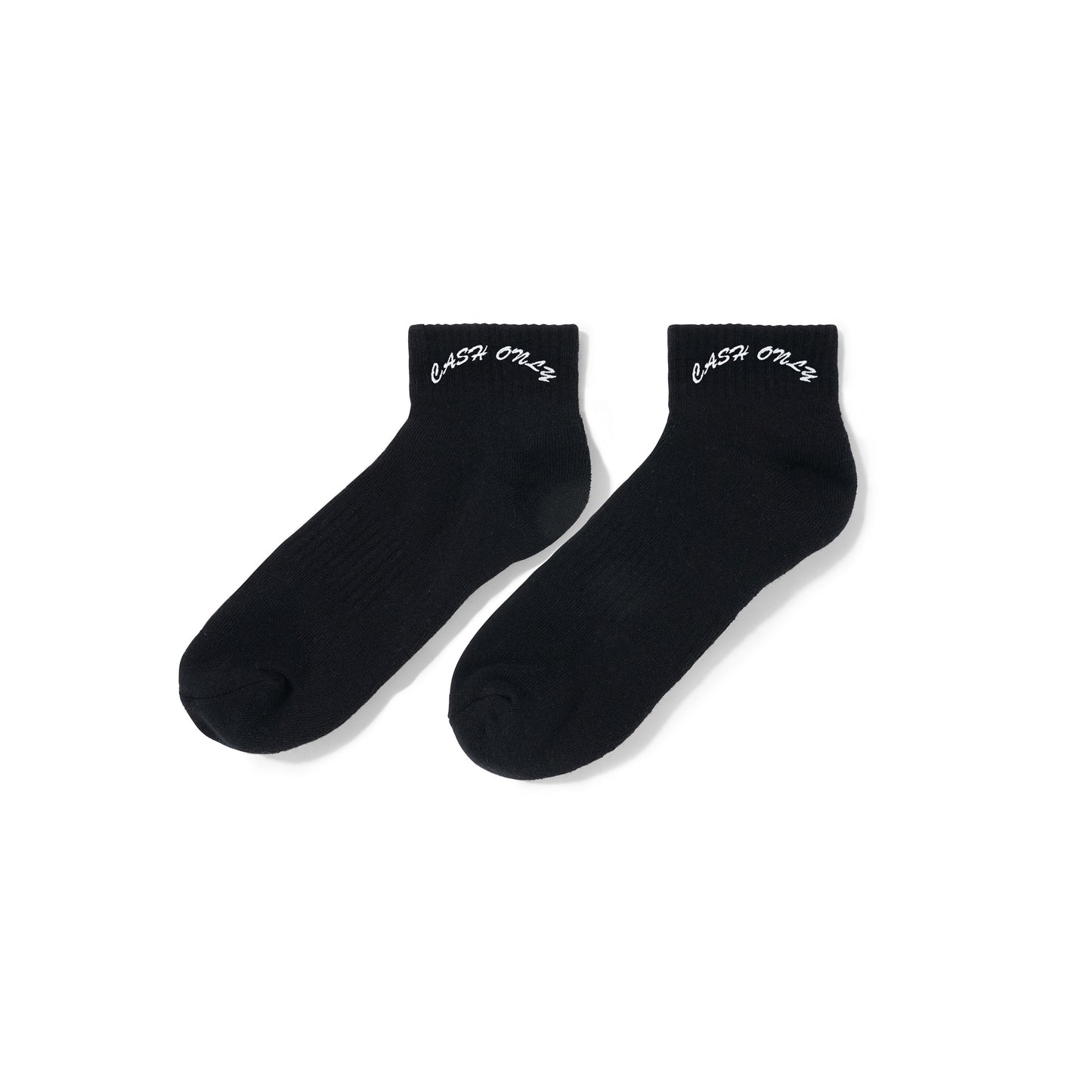 Cash Only Logo Ankle Socks Black