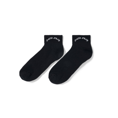 Cash Only Logo Ankle Socks - Black
