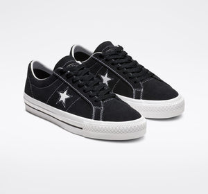 CONVERSE CONS ONE STAR PRO SHOES - BLACK/WHITE/WHITE