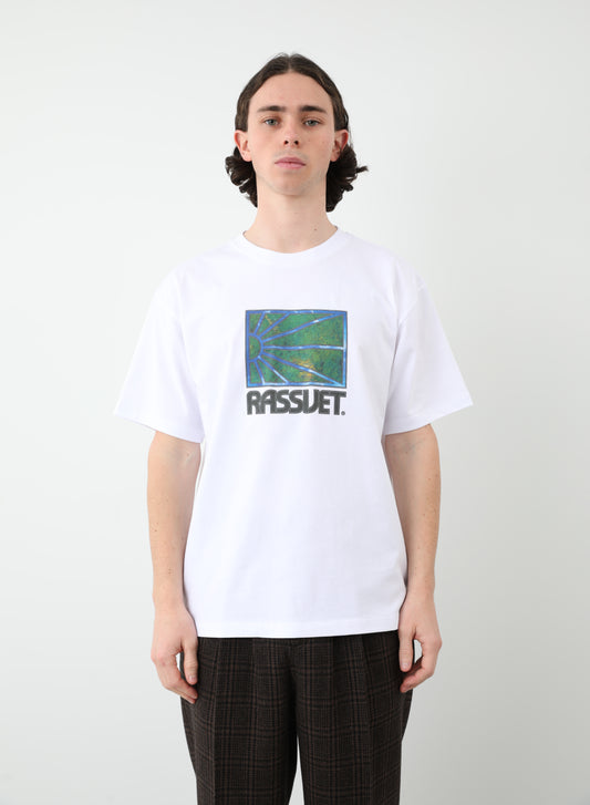 PACCBET SHIRT PAINTING KNIT WHITE