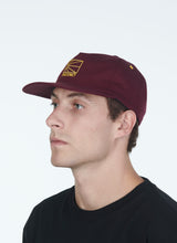 Load image into Gallery viewer, PACCBET 5-Panel Logo Cap - Dark Red