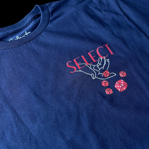 SELECT HOT HANDS TEE - NAVY/RED