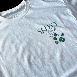 SELECT HOT HANDS TEE - WHITE/GREEN