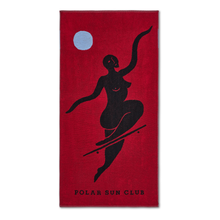 Load image into Gallery viewer, POLAR NO COMPLIES FOREVER BEACH TOWEL - CHERRY