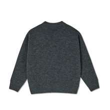 Load image into Gallery viewer, POLAR SKATE CO. EARTHQUAKE LOGO KNIT SWEATER - GREY