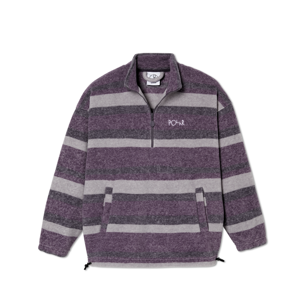Polar Skate Co Striped Fleece Pullover - Light Purple