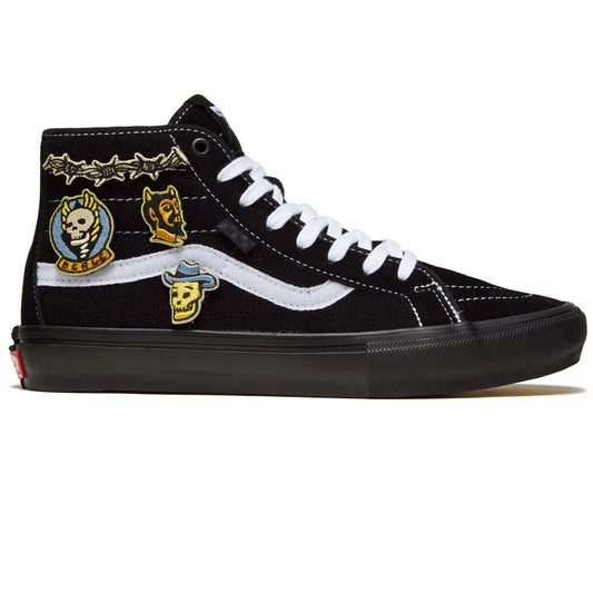 VANS SKATE SK8-HI DECON ELIJAH BERLE BLACK BLACK SHOES