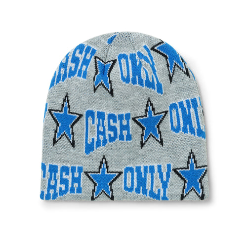 Cash Only Stars Skull Beanie - Grey