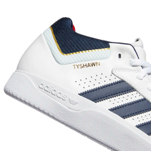 Load image into Gallery viewer, adidas Skateboarding Tyshawn Shoes - White / College Navy / Gold Metallic
