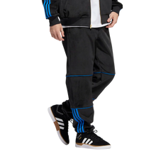 Load image into Gallery viewer, adidas Tyshawn Velour Tracksuit Bottoms - Black / Blue Bird / Matte Gold