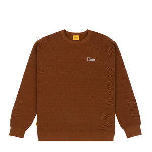 DIME WAVE CABLE KNIT SWEATER - RAW SIENNA