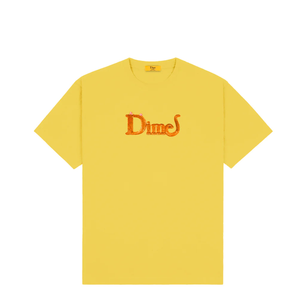Dime Dime Classic Cat T-Shirt - Lemon