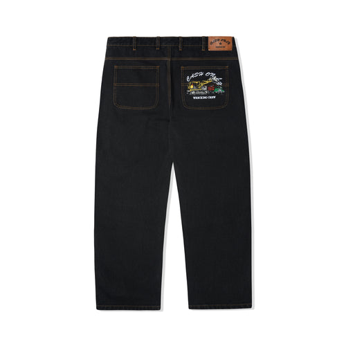 Cash Only Wrecking Baggy Jeans - Washed Black