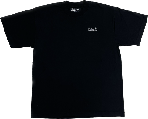 Select Embroidered Script Tee - Black