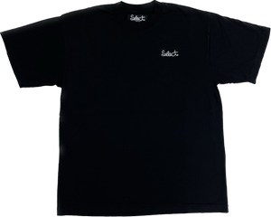 Select Embroidered Script Tee - Black