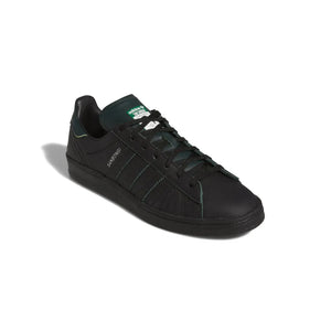 adidas Skateboarding Campus ADV Shin Sanbongi Shoes - Core Black / Core Black / Collegiate Green