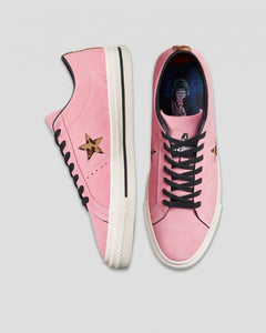 CONVERSE CONS ONE STAR PRO 90s SHOES - PINK/BLACK/EGRET